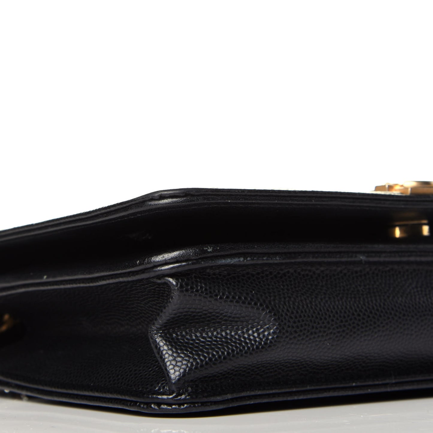Caviar Quilted Boy Wallet On Chain WOC Black