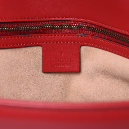 Gucci Calfskin Matelasse Large GG Marmont Shoulder Bag Hibiscus Red 6 of 11
