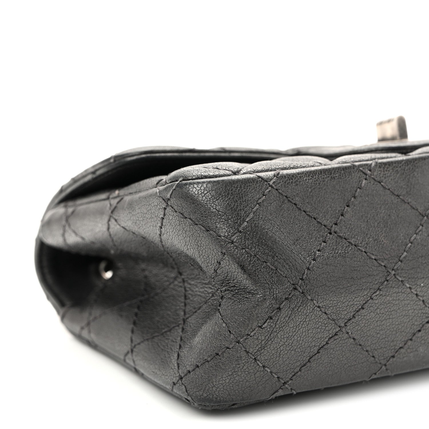 Chanel Goatskin Quilted 2.55 Reissue Mini Flap  Dark Silver 9 of 10