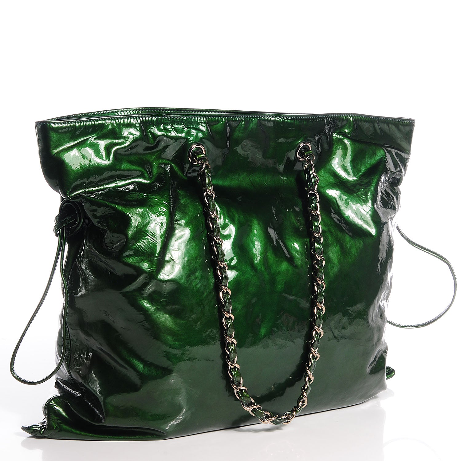 Chanel Patent Bonbons Shopper Tote Green 3 of 8