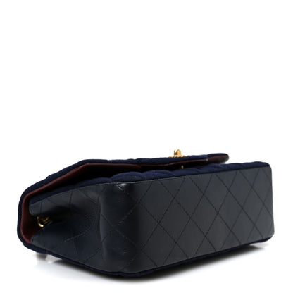 Chanel Felt Quilted Paris-Hamburg Charms Mini Rectangular Flap Black Dark Navy 3 of 10