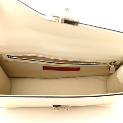 Valentino Garavani Vitello Medium Glam Lock Rockstud Flap Light Ivory 4 of 7