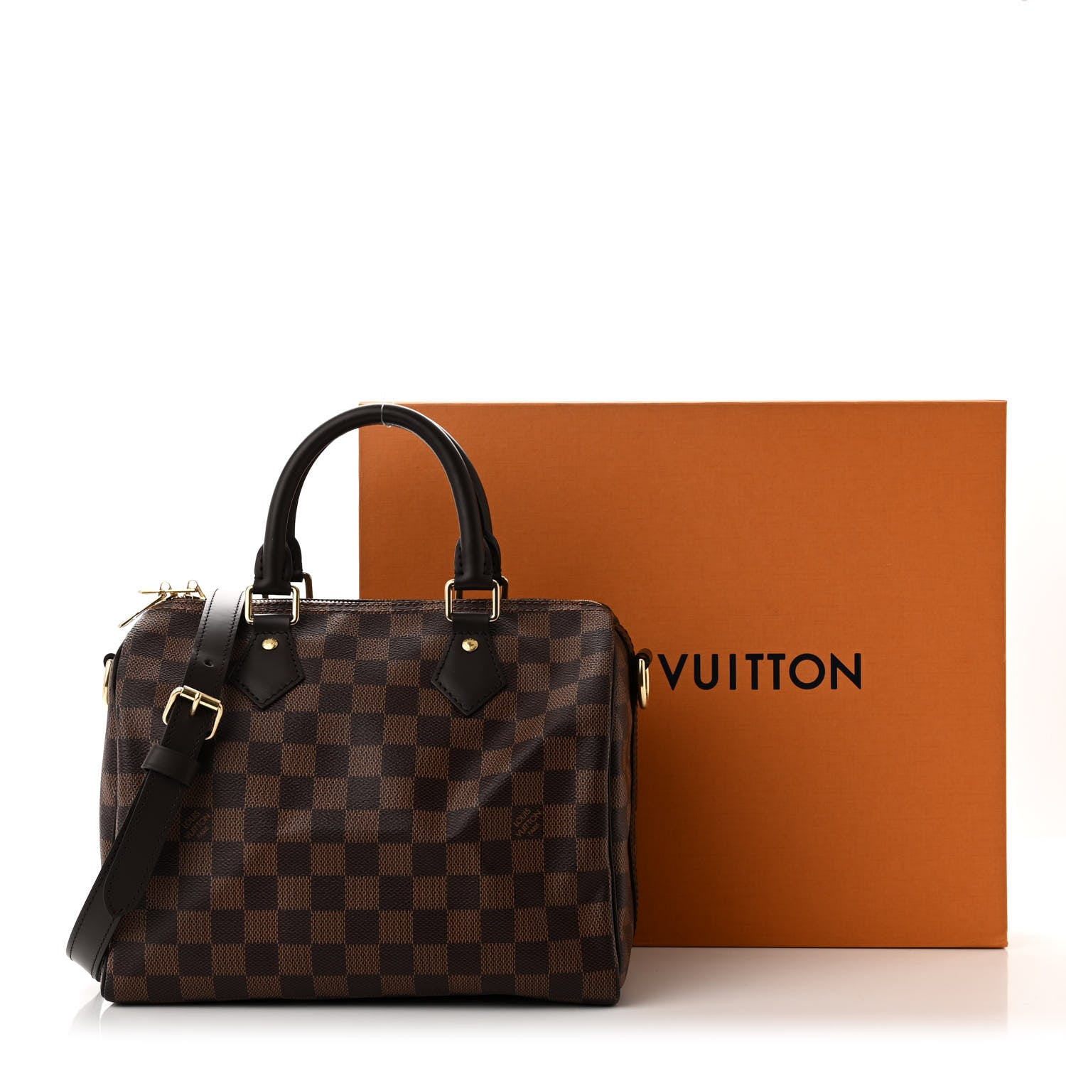 Louis Vuitton Damier Ebene Speedy Bandouliere 25 10 of 10