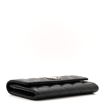 Chanel Calfskin Quilted Crystal CC Star Flap Wallet Black 4 of 7