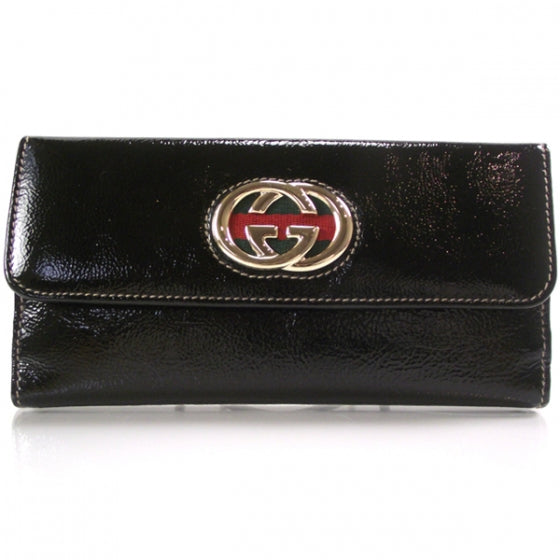 Patent Britt Continental Wallet Black