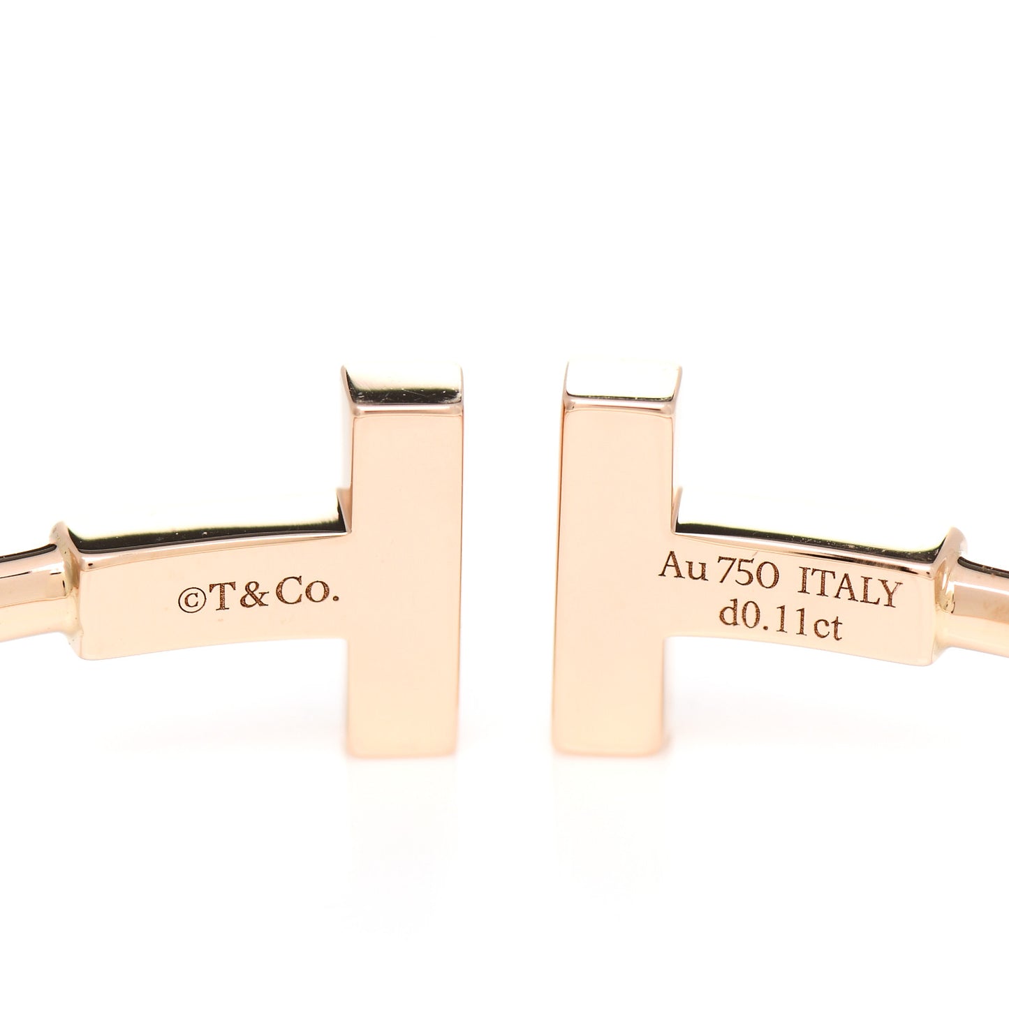 18K Rose Gold Diamond Mother of Pearl T Wire Bracelet