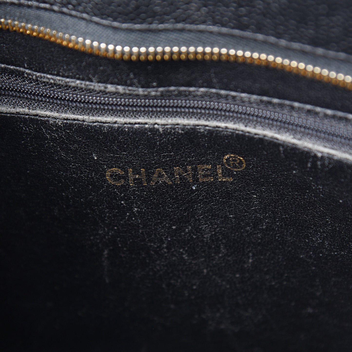 Caviar Quilted Medallion Tote Black