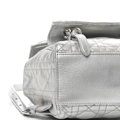 Christian Dior Ceramic Effect Deerskin Cannage Small Stardust Backpack Silver 8 of 9