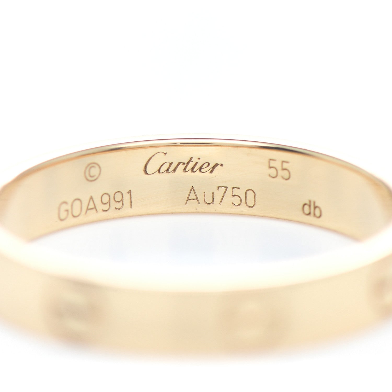 Cartier 18K Yellow Gold 3.5mm LOVE Wedding Band Ring 55 7.25 4 of 4