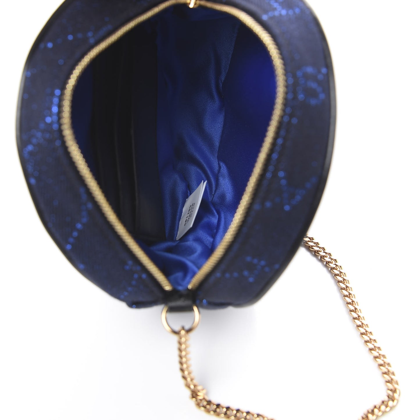 Canvas Monogram Mini Round Crossbody Bag Bluette