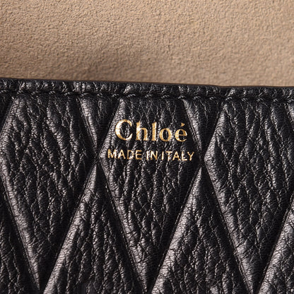 Chloe Calfskin Diamond Embossed Drew Shoulder Bag Black 9 of 10
