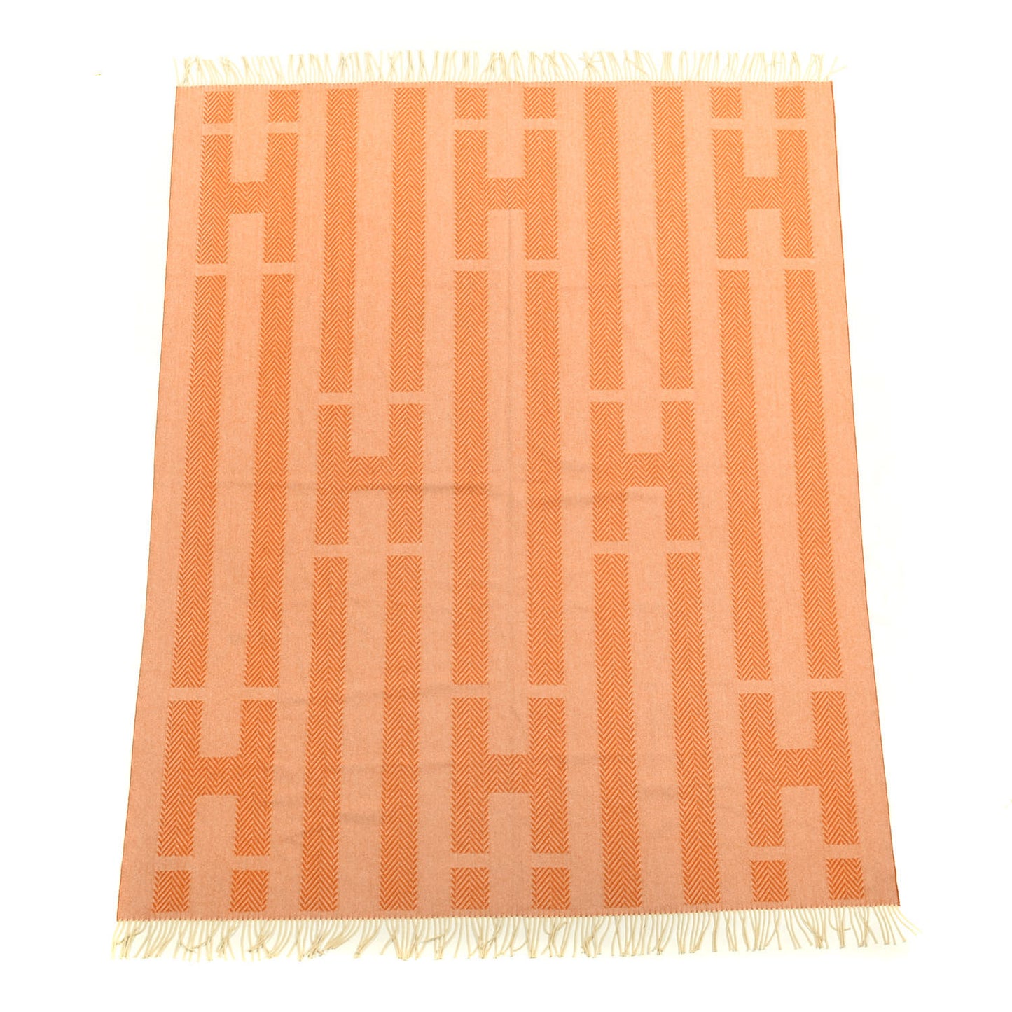 Wool Cashmere Labyrinthe Chevron Blanket Mangue
