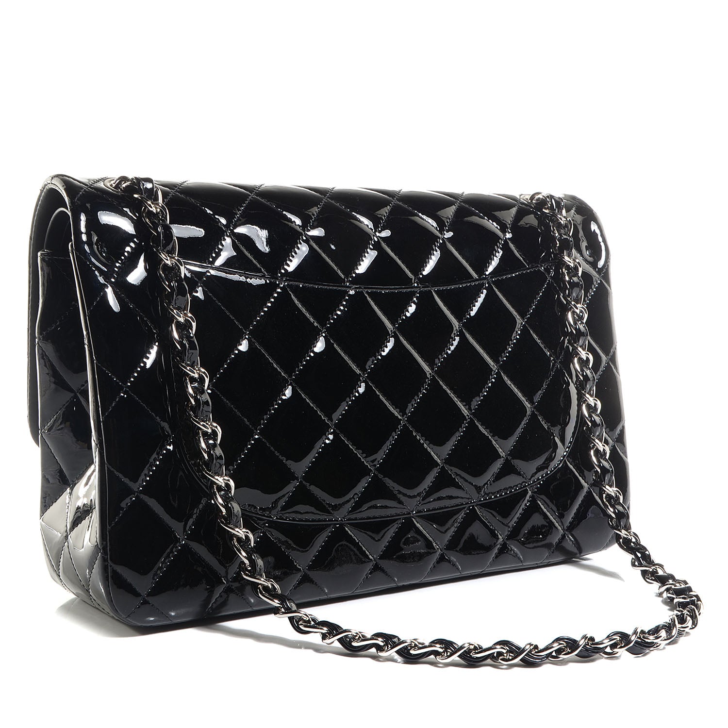 Chanel Patent Jumbo Double Flap Black 3 of 10