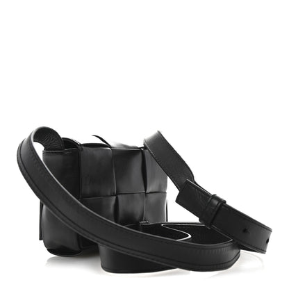 Bottega Veneta Lambskin Maxi Intreccio Candy Cassette Crossbody Bag Black 3 of 11