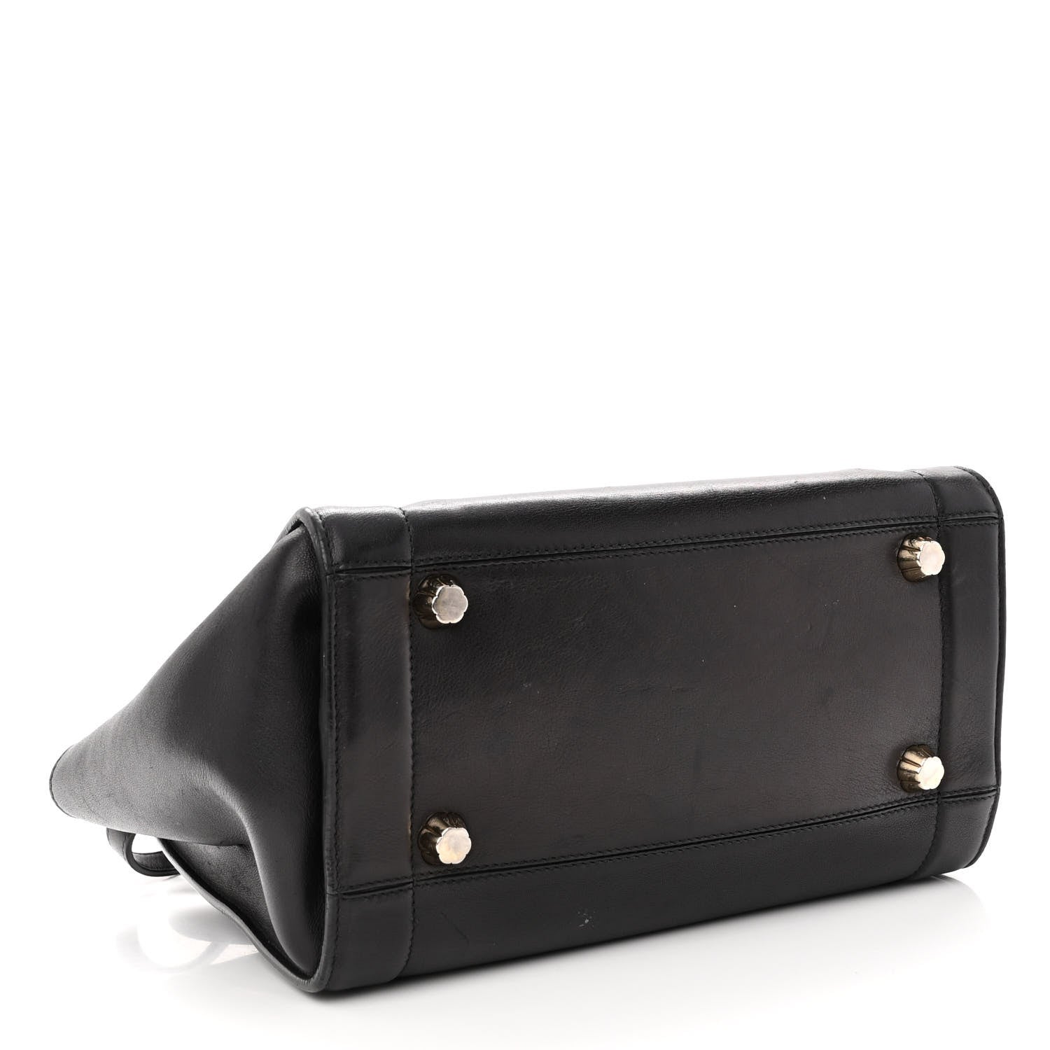 Salvatore Ferragamo Calfskin Sofia Rainbow Top Handle Bag Black 4 of 10