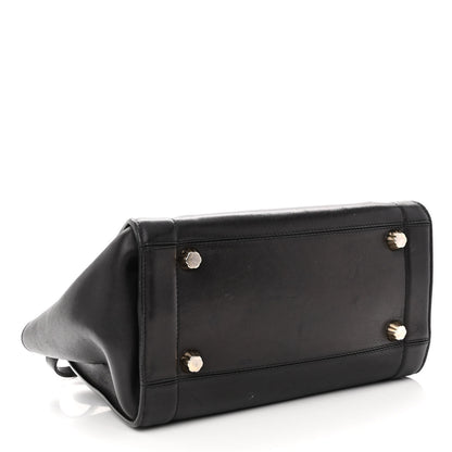 Salvatore Ferragamo Calfskin Sofia Rainbow Top Handle Bag Black 4 of 10