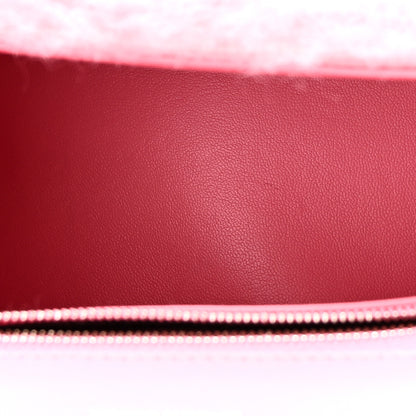 Balenciaga Curly Faux Shearling Small Hourglass Top Handle Bag Sweet Pink Pink 5 of 11