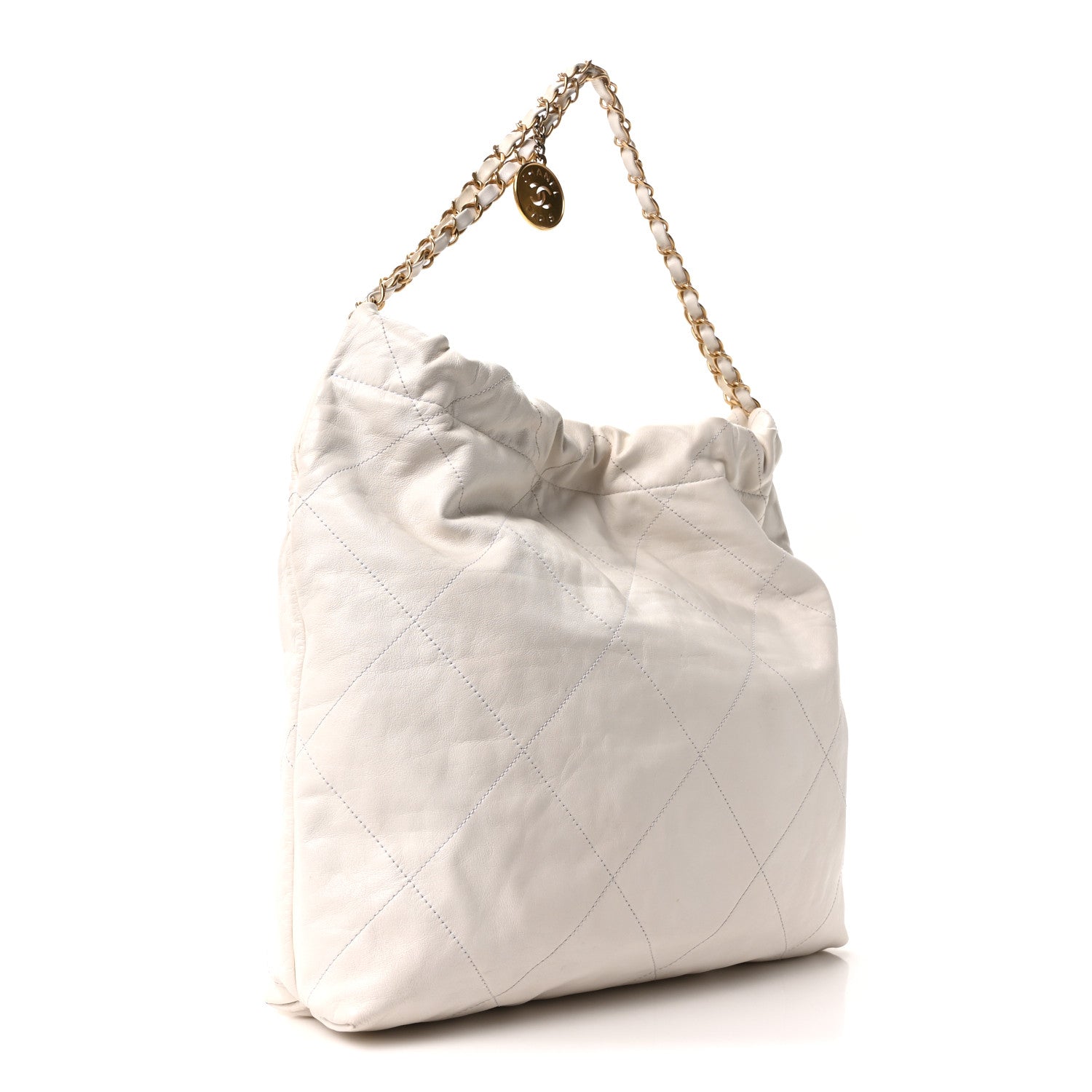 Chanel Shiny Calfskin Quilted Chanel 22 White 4 of 11