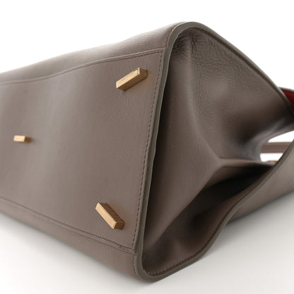 Salvatore Ferragamo Calfskin Large Hug Soft Bicolor Shoulder Bag Clay Flame Red 10 of 13