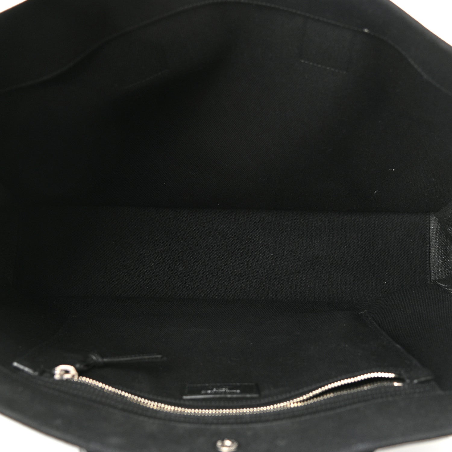 Saint Laurent Linen Calfskin Rive Gauche Tote Black 5 of 10