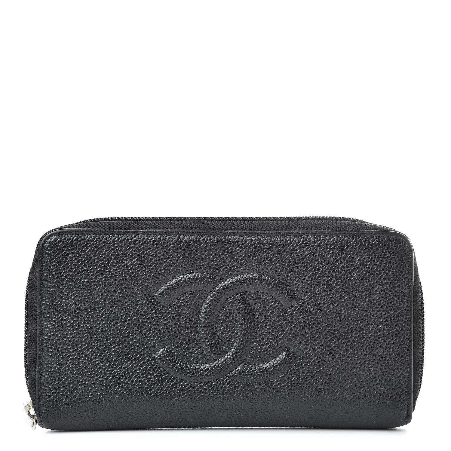 Chanel Caviar Large Timeless CC Zip Around Wallet Black 1 of 11