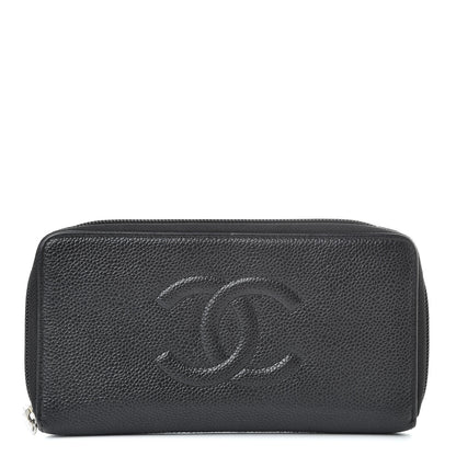 Chanel Caviar Large Timeless CC Zip Around Wallet Black 1 of 11