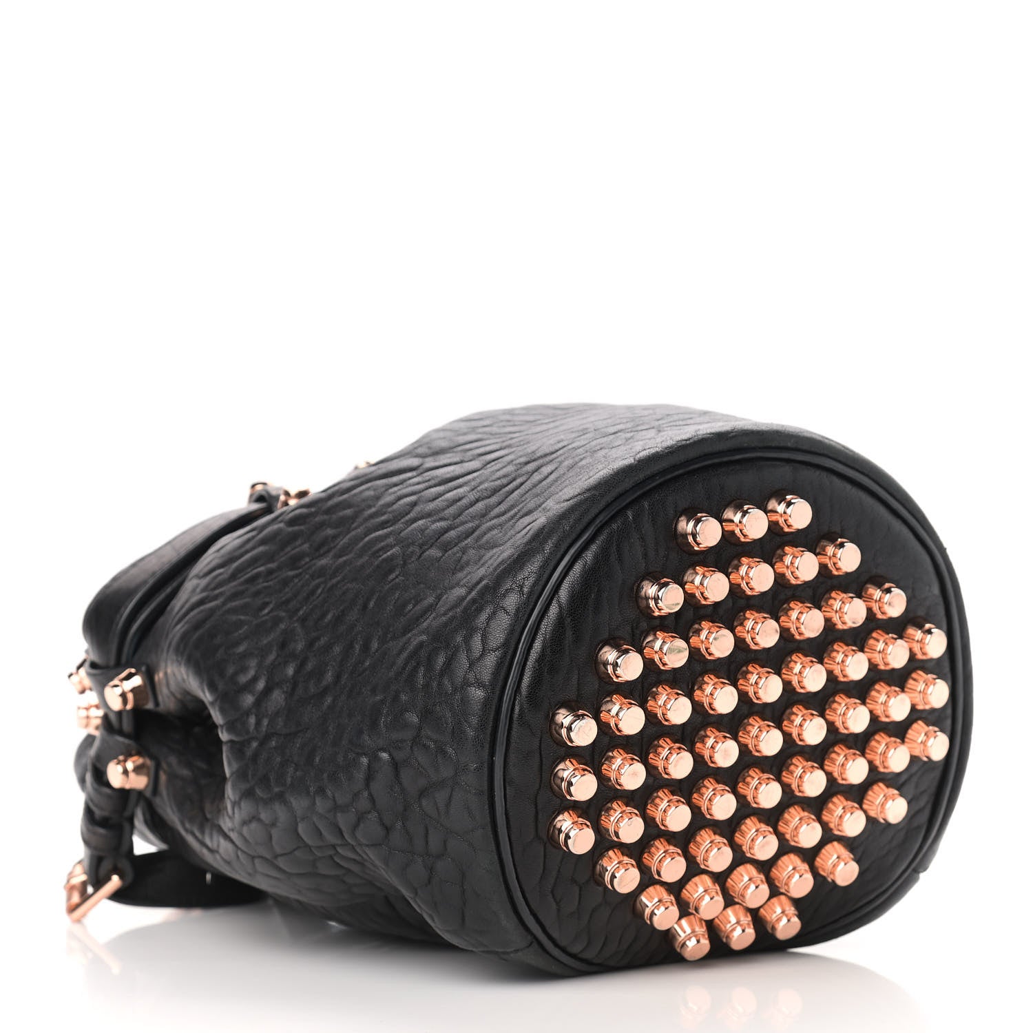 Alexander Wang Pebbled Lambskin Diego Bucket Black Rose Gold Hardware 4 of 13