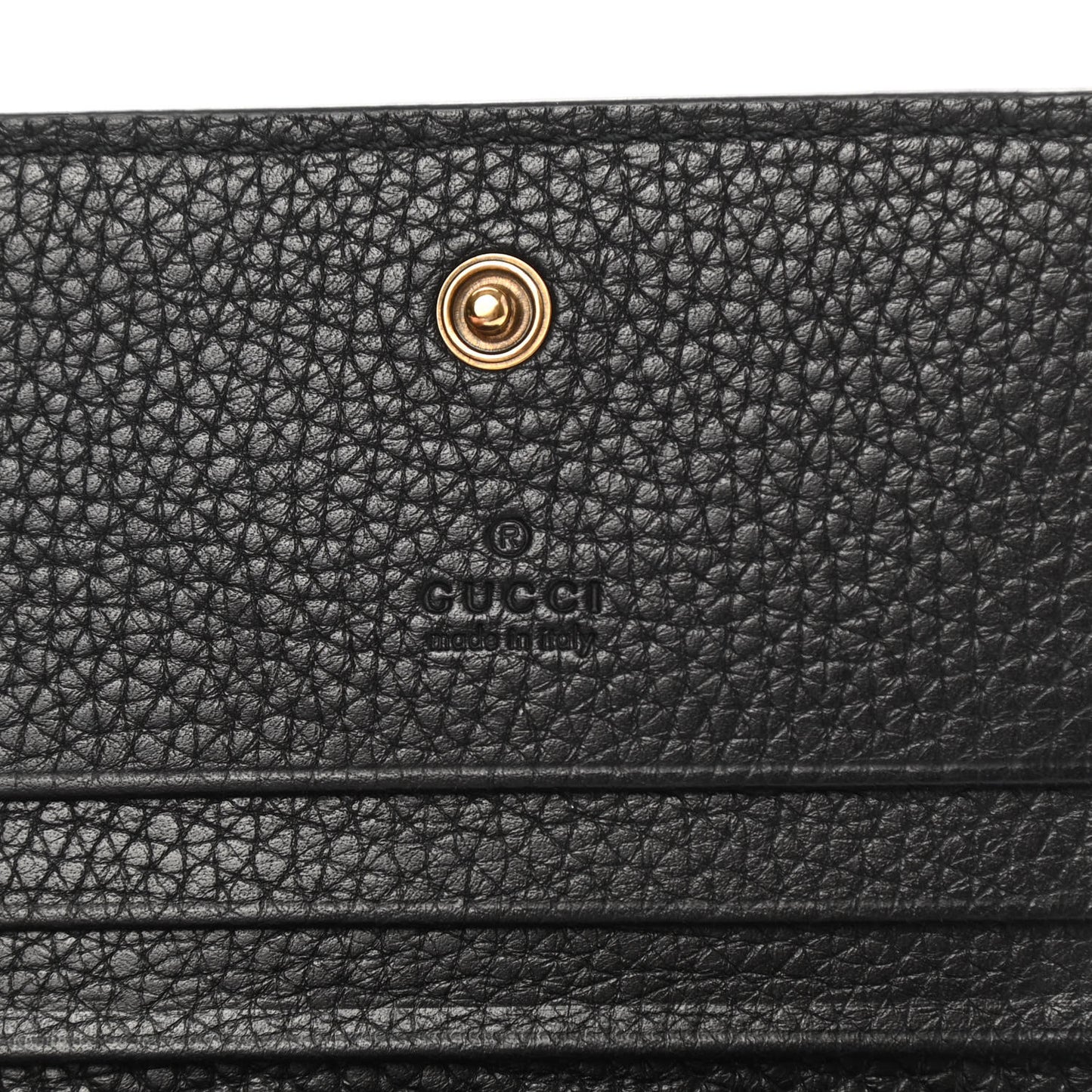 Pebbled Calfskin Animalier Card Case Black