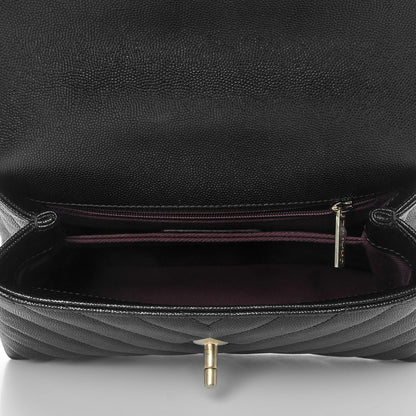 Chanel Caviar Chevron Quilted Mini Coco Handle Flap Black 6 of 8