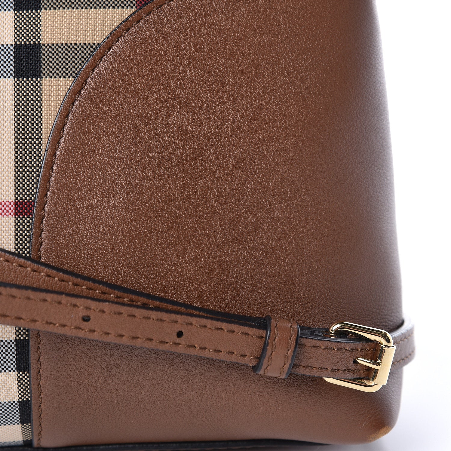 Burberry Horseferry Check Small Chichester Crossbody Clutch Bag Honey Tan 9 of 14