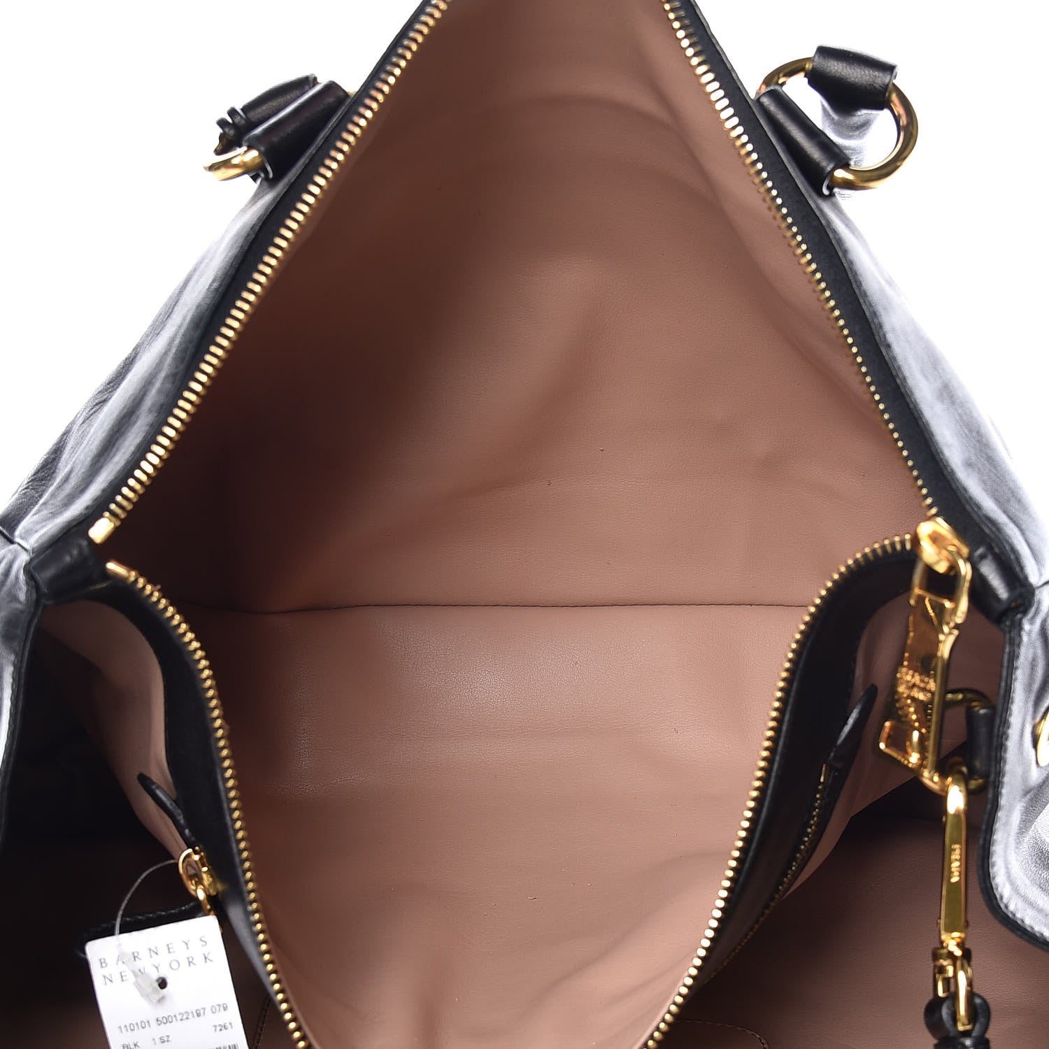 Prada Soft Calf Shopping Tote Black 6 of 20