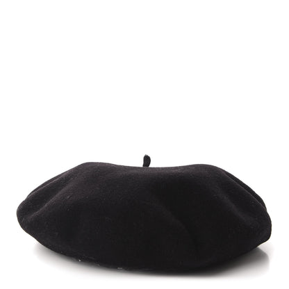 Hermes Wool Bonnie Beret 56 Black 1 of 5