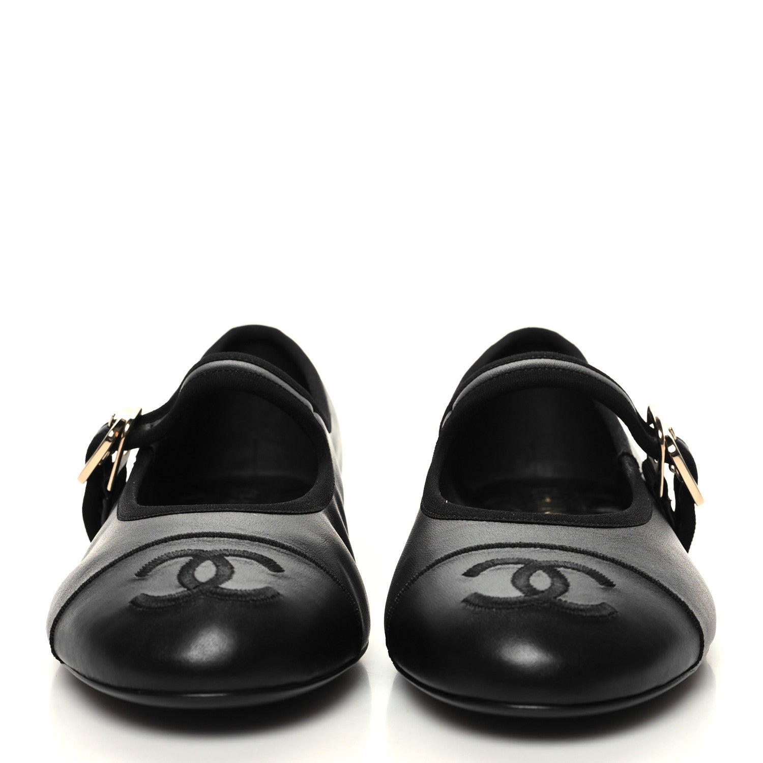 Chanel Lambskin Mary Jane Flats 38 Black 2 of 9