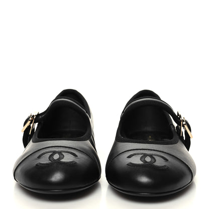 Chanel Lambskin Mary Jane Flats 38 Black 2 of 9