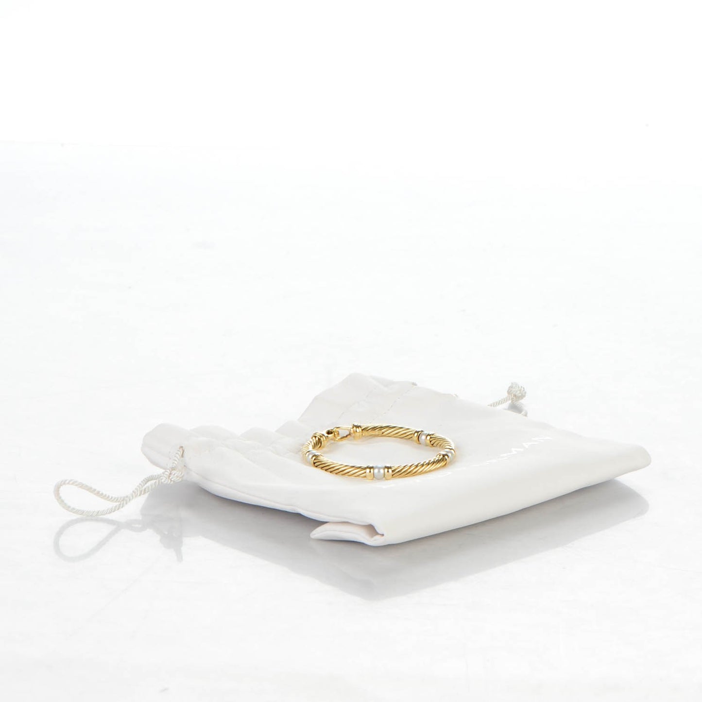 Sterling 18k Yellow Gold Pearl 5mm Hampton Bracelet
