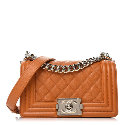 Chanel Caviar Quilted Small Boy Flap Light Brown 1 of 11