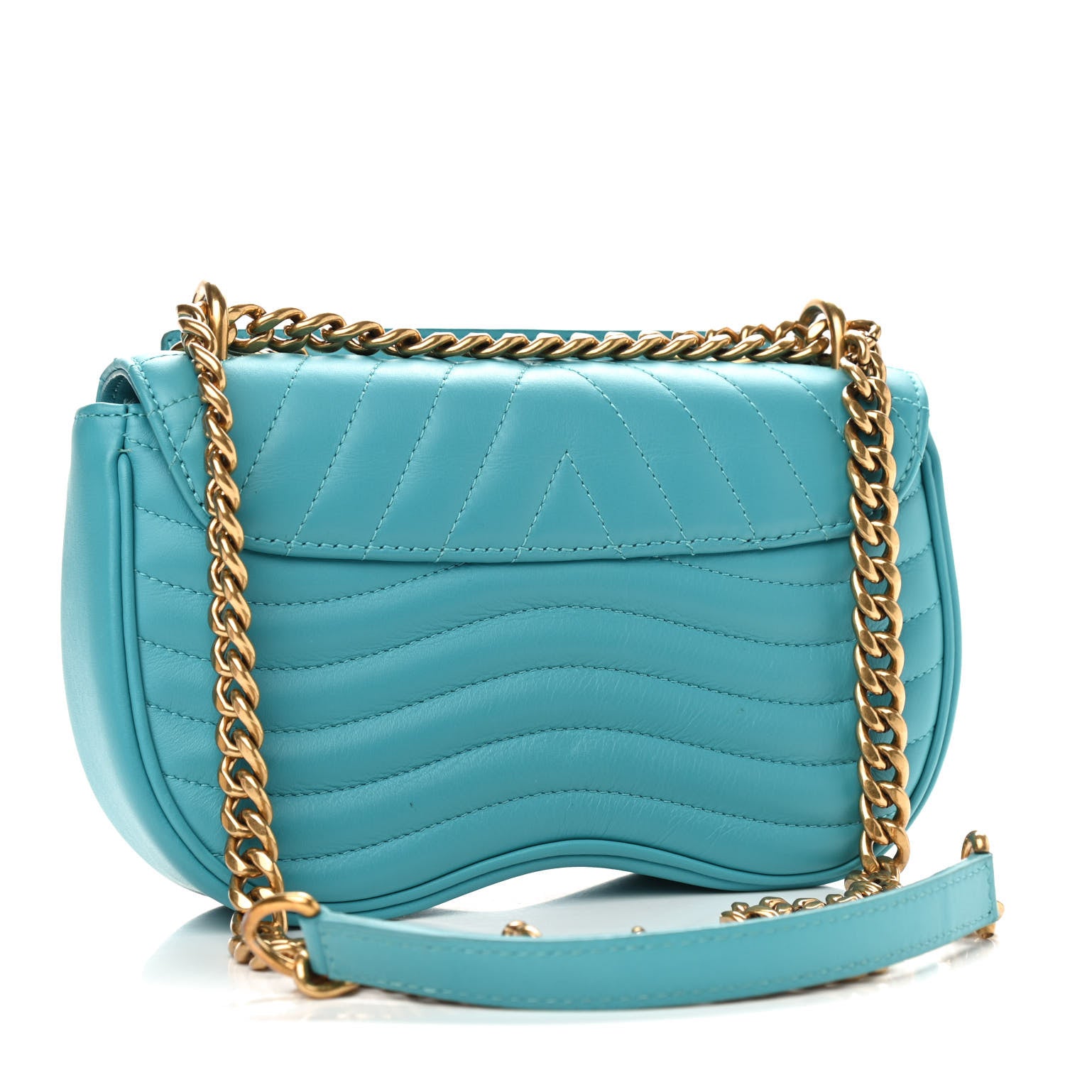 Louis Vuitton Calfskin New Wave Chain PM Malibu Green 2 of 9
