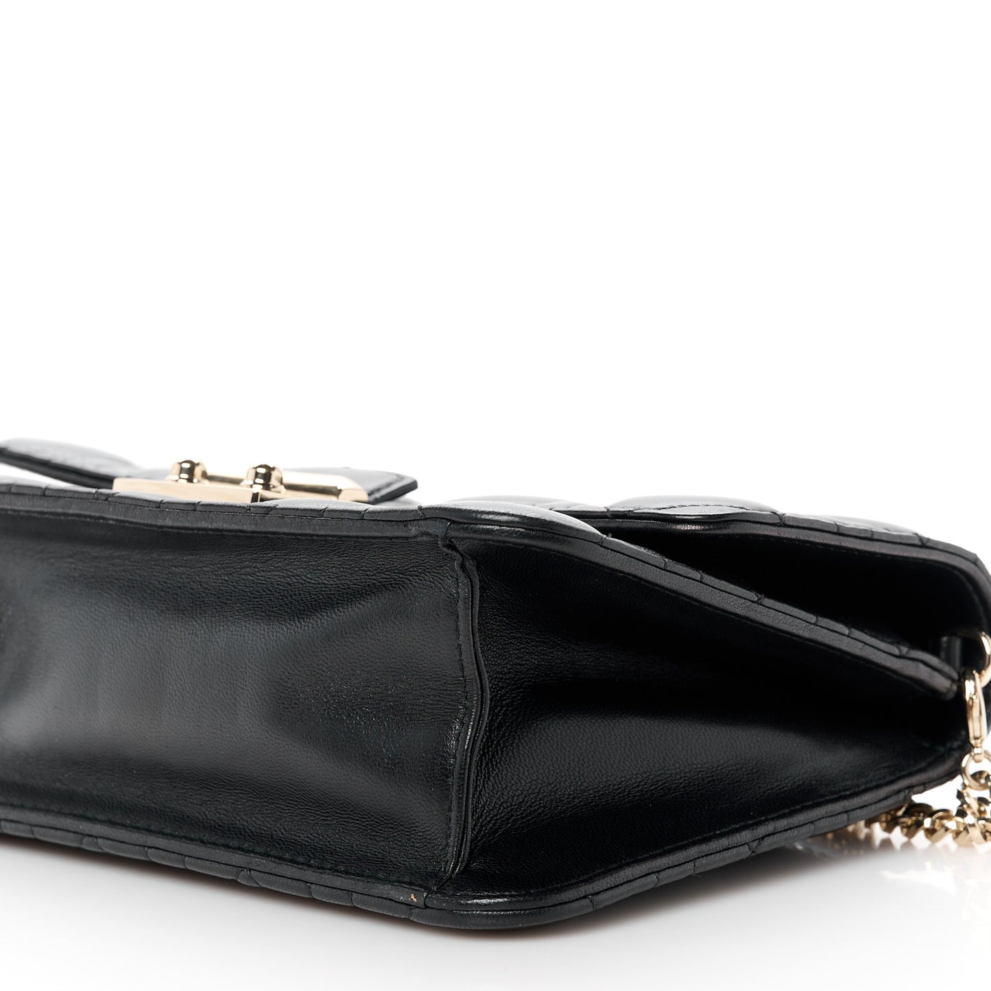 Lambskin Cannage Miss Dior Promenade Pouch Black