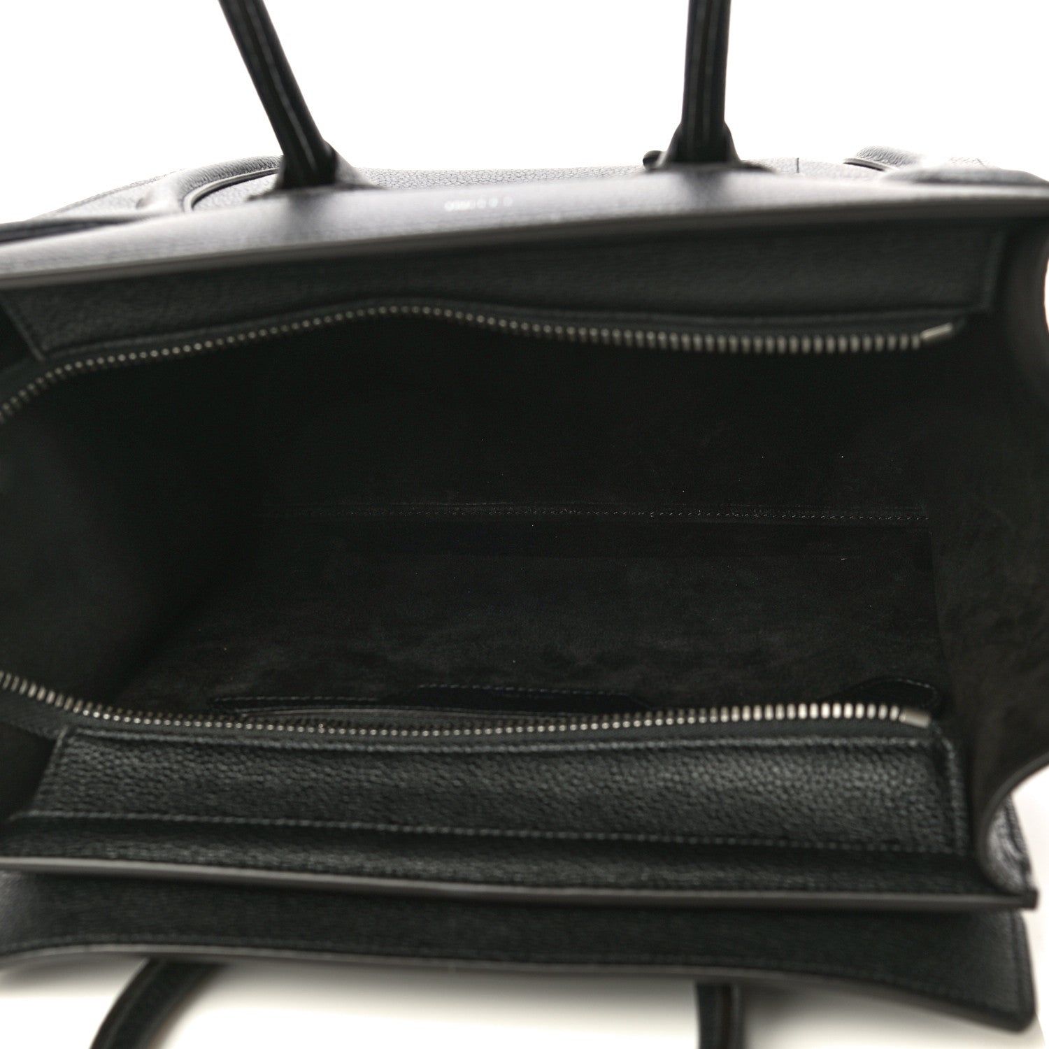 Celine Drummed Calfskin Micro Luggage Black 5 of 12