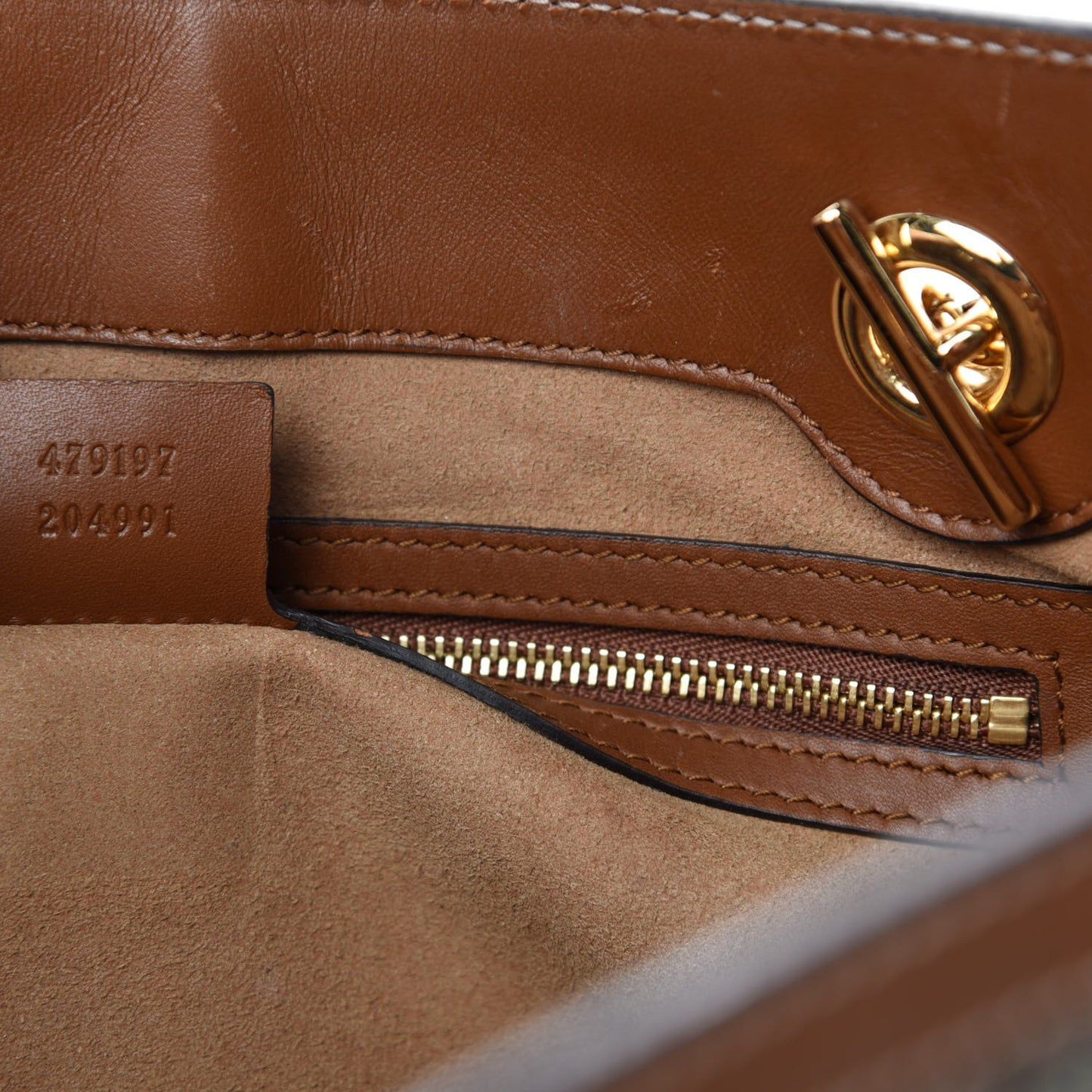 GG Supreme Monogram Medium Padlock Tote Beige Cuir