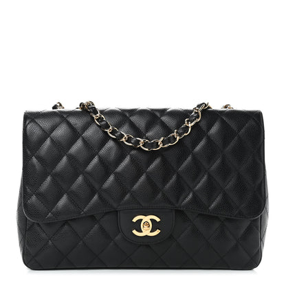 Chanel Caviar Quilted Jumbo Single Flap Black 1 of 12