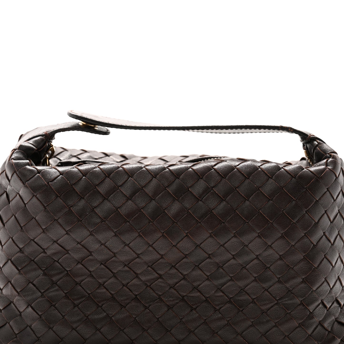 Nappa Intrecciato Large Cosmetic Case Ebano