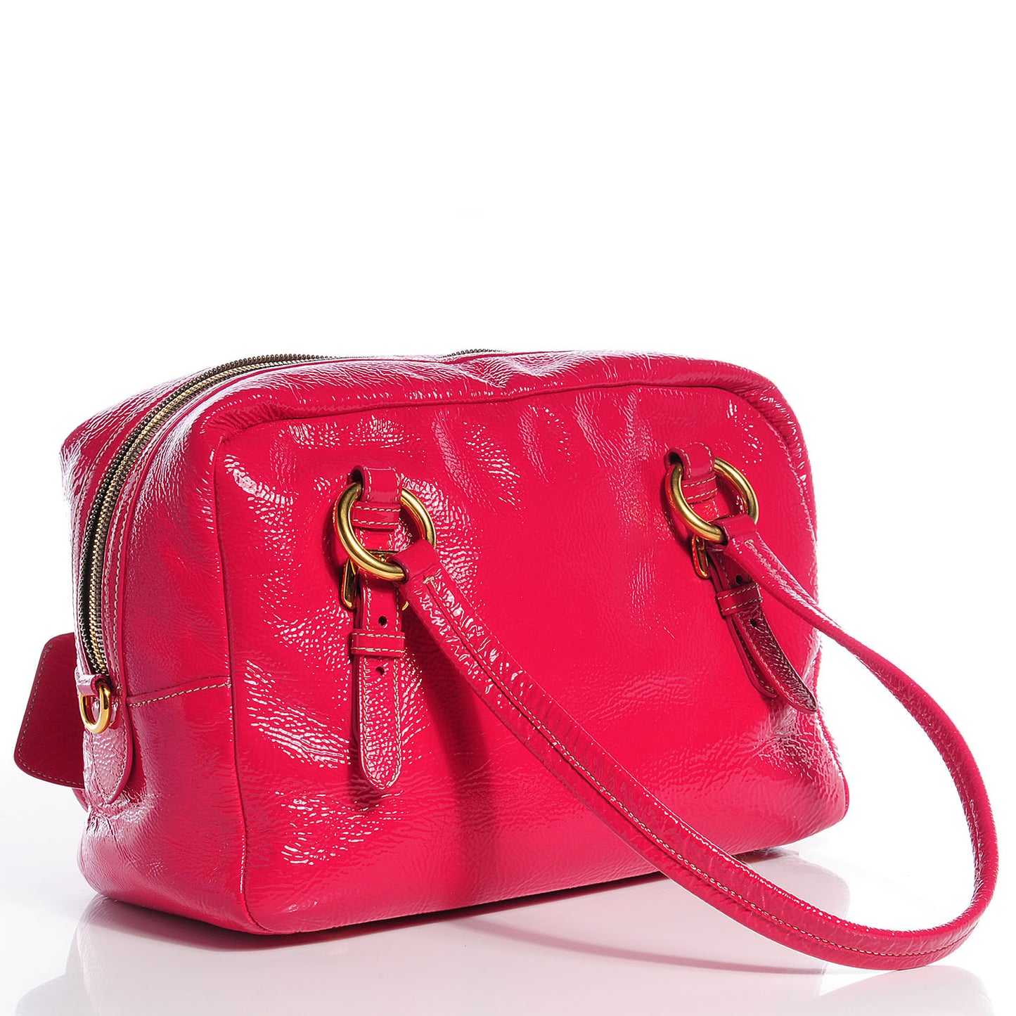 Naplak Zipper Bowler Tote Fuxia