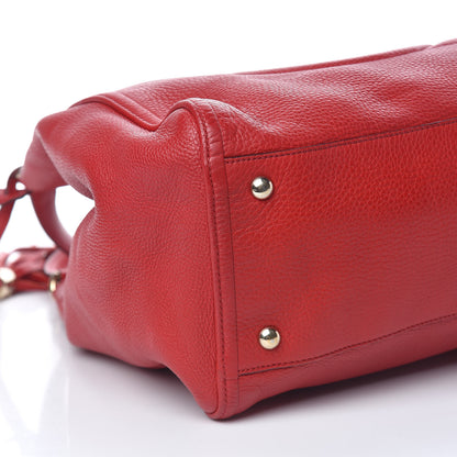 Gucci Pebbled Calfskin Medium Soho Shoulder Bag Red 5 of 11