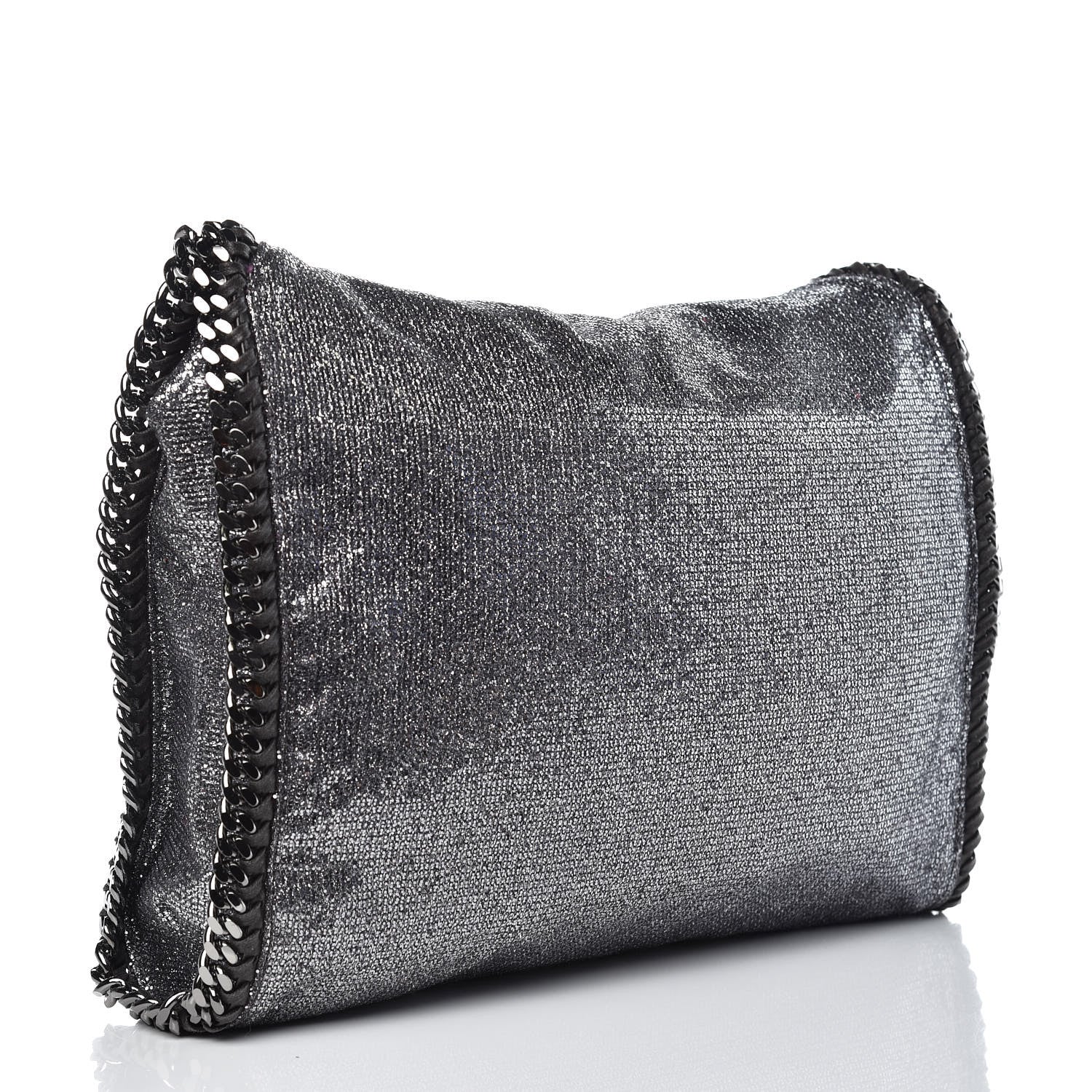 Stella McCartney Metallic Glitter Small Falabella Tote Silver 3 of 12