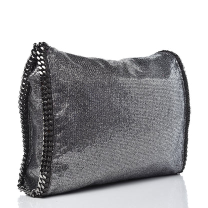 Stella McCartney Metallic Glitter Small Falabella Tote Silver 3 of 12