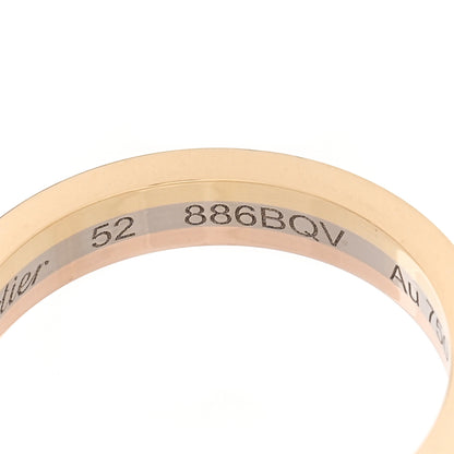 Cartier 18K Pink White Yellow Gold 3.5mm Vendome Louis Cartier Wedding Band Ring 52 6 5 of 7