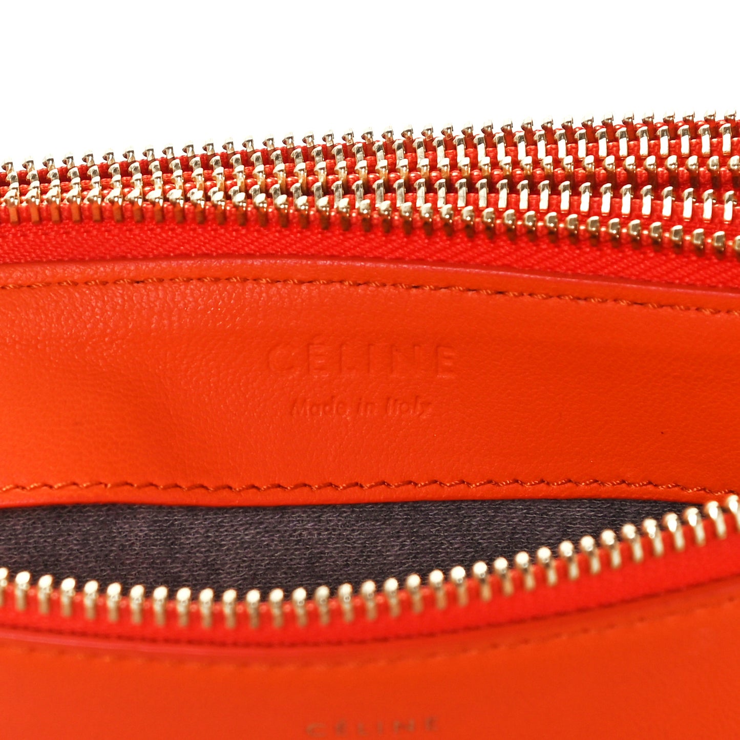 Lambskin Small Trio Crossbody Bag Bright Orange