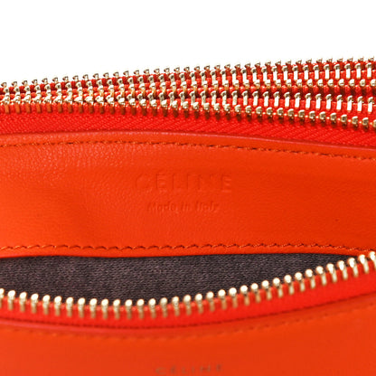Celine Lambskin Small Trio Crossbody Bag Bright Orange 6 of 12