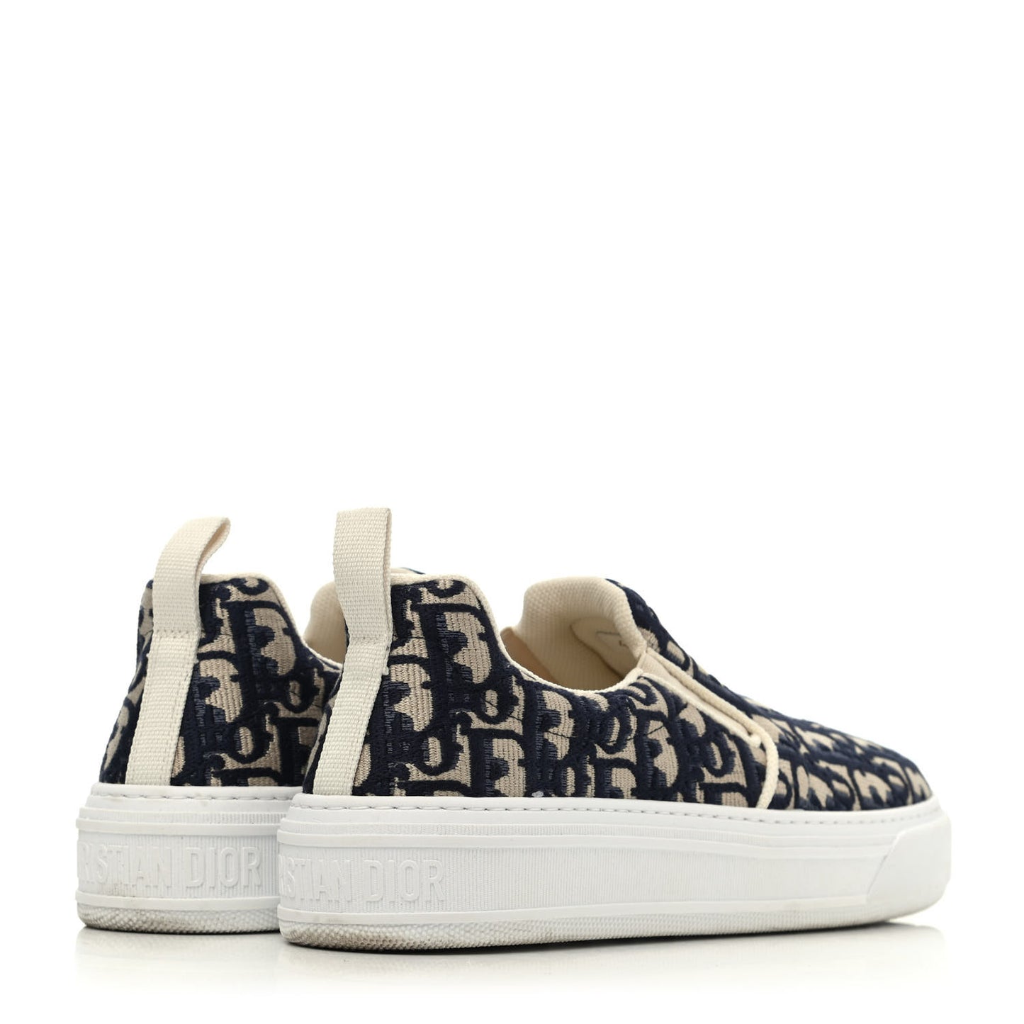 Canvas Oblique Embroidered Womens Solar Slip On Sneakers 40 Deep Blue